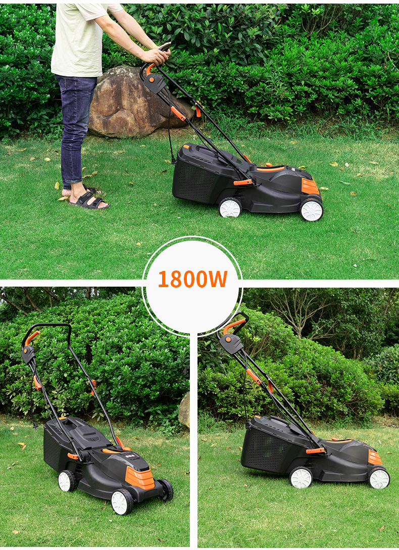 Hand-push Electric Lawn Mowers with Roller