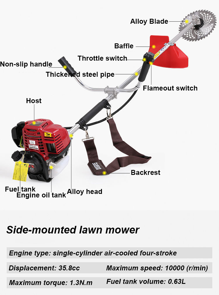 High-power Knapsack Lawn Mower
