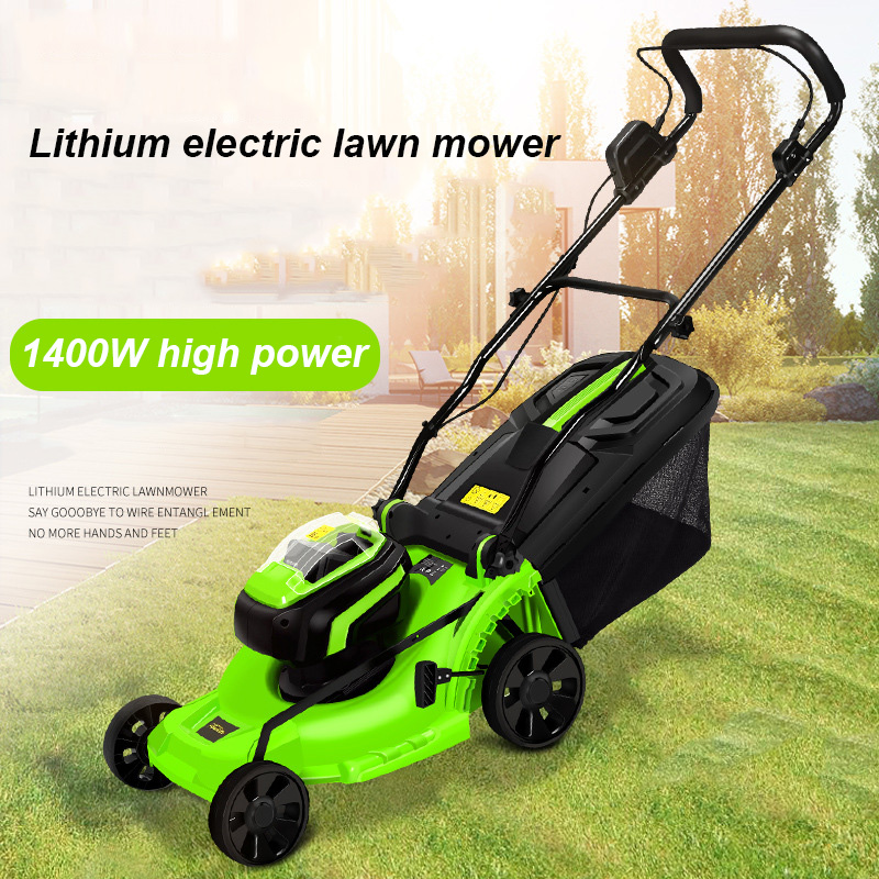 Wide Electric Yard Push Lawn Mower